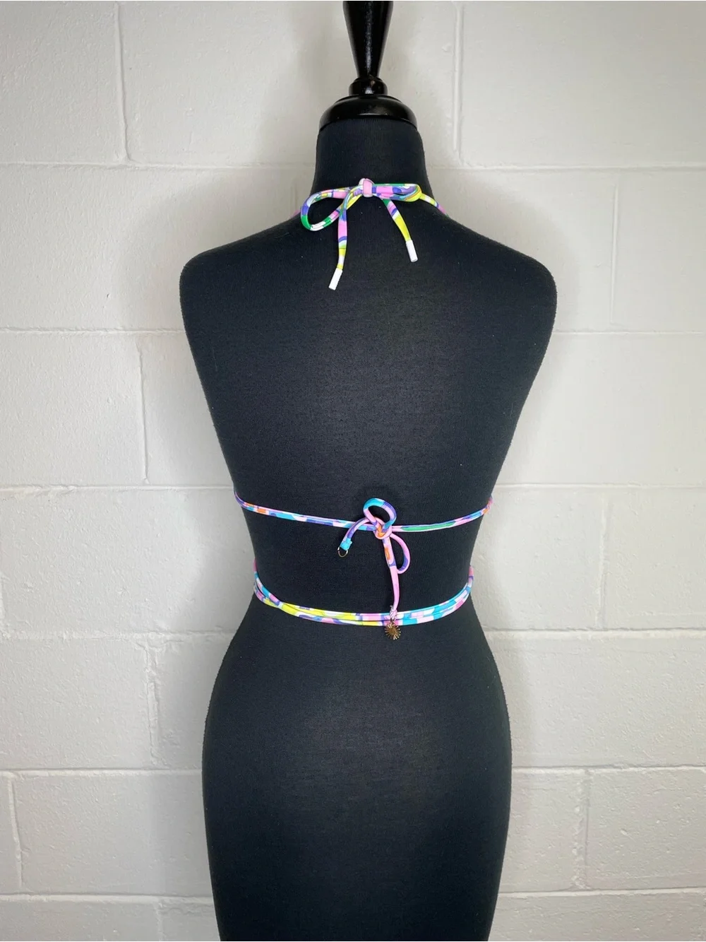 Blackbough Two Piece Ruffle Bikini Colorful String Ring Top